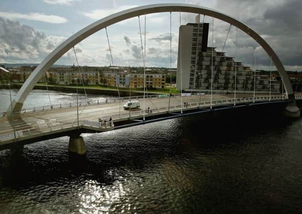 The Clyde Arc, known as the 'Squinty Bridge' (Photo by Jeff J Mitchell/Getty Images)