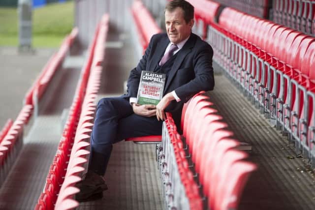 Tony Blairs former spokesman, Alastair Campbell, visiting Edinburgh yesterday, was keen to discuss the problems facing the SFA. Picture: Jeff Holmes.