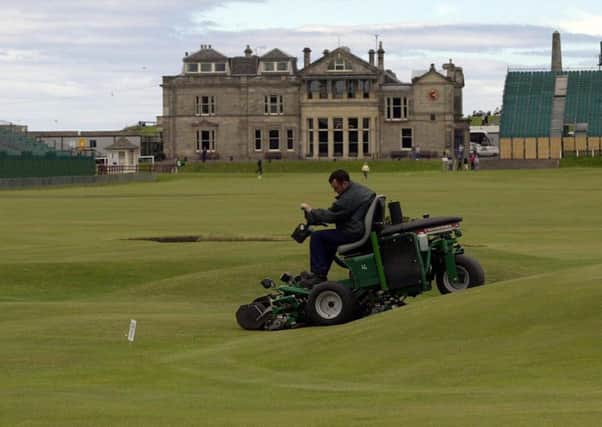 The 17th green at the Old Course, St Andrews.
