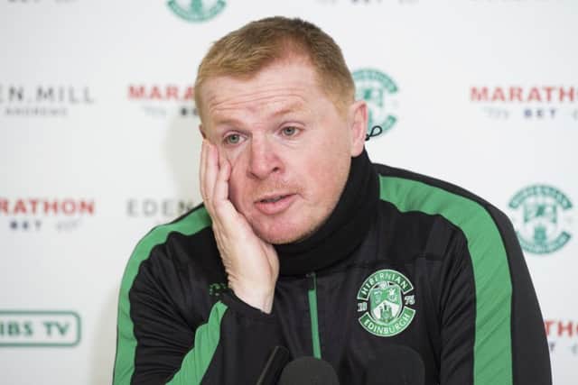 Neil Lennon speaks to the media ahead of Hibs' home game with Hamilton. Picture: SNS Group