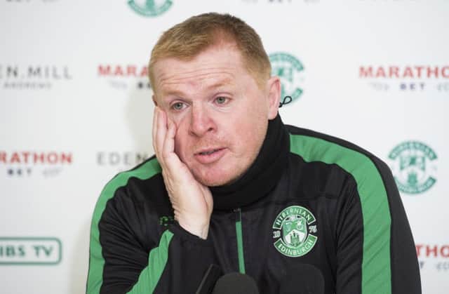 Neil Lennon speaks to the media ahead of Hibs' home game with Hamilton. Picture: SNS Group