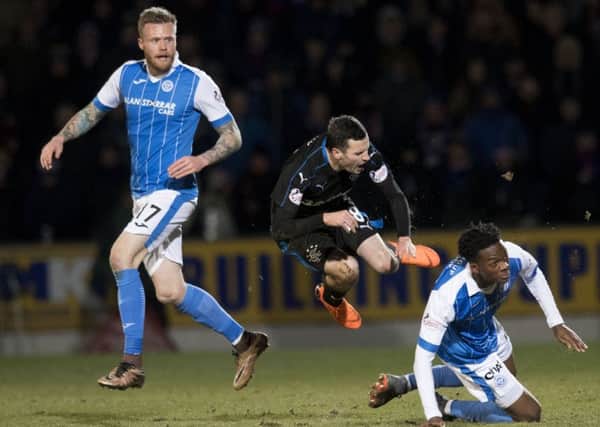 Rangers' Jamie Murphy had to go off injured and was concerned about some of the tackling. Picture: Craig Williamson/SNS