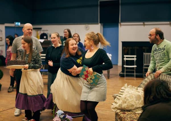 Members of Lung Ha theatre company in rehearsals for The Three Sisters PIC: Peter Dibdin Photography