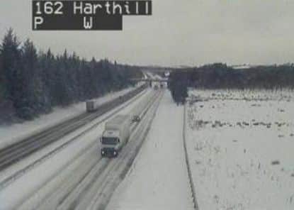 The traffic camera at Harthill just after 4pm. Picture: Motorway Cameras