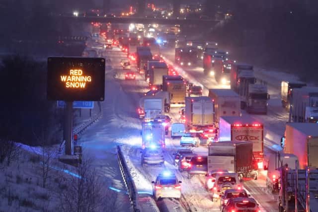 Drivers face being stuck on the motorway overnight. Picture: PA