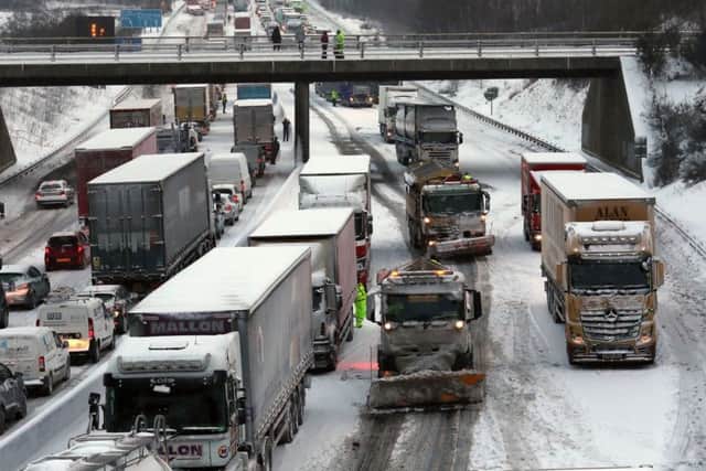 Drivers were stuck in their cars for up to 13 hours. Picture; Andrew Milligan/PA Wire