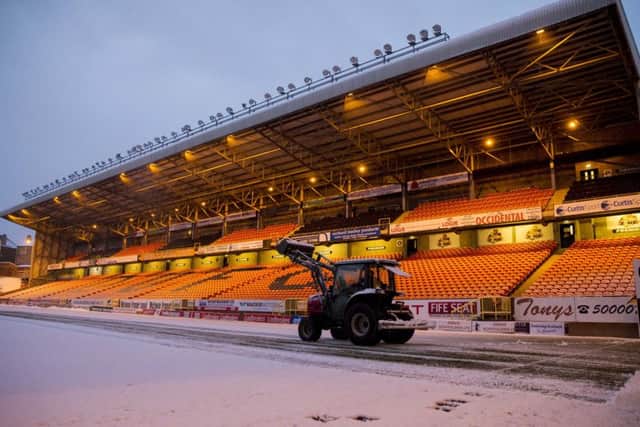 Dundee United's home game against Queen of the South on Tuesday was postponed due to the snow. Picture: SNS