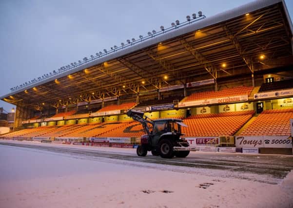 Dundee United's home game against Queen of the South on Tuesday was postponed due to the snow. Picture: SNS