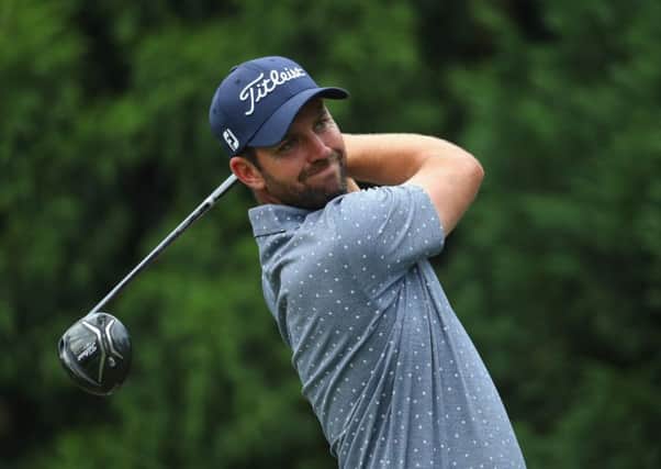 Scott Jamieson tees off on the 12th hole during the first round of the Tshwane Open. Picture: Warren Little/Getty