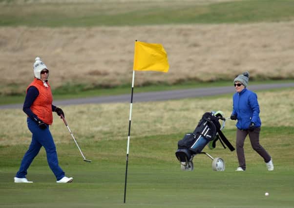 Women golfers playing at Muirfield. Picture: Jon Savage