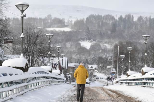 A yellow be aware warning remains in force for most of Scotland. Picture: Getty