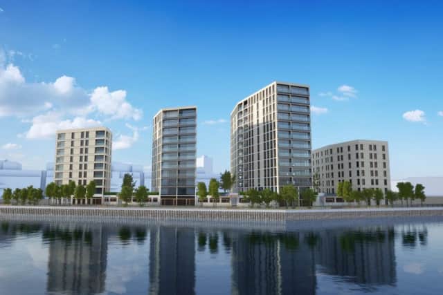 The proposed development at the Ocean Drive area of Leith would result in four landmark buildings of seven to 13 storeys, featuring 237 properties, including 54 affordable homes.