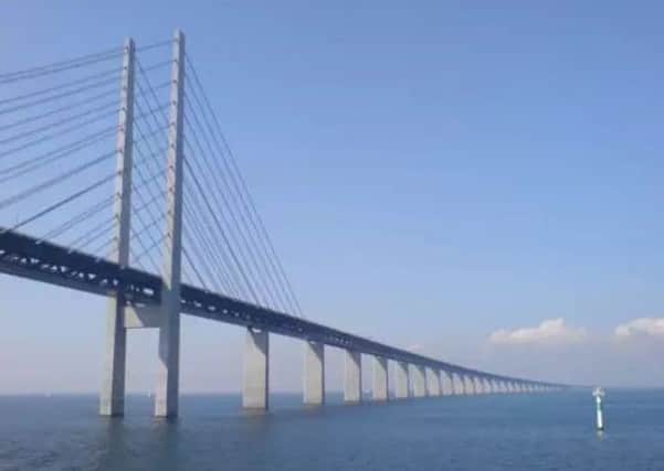 A bridge similar to the Oresund which connects Sweden with Denmark could link Scotland and Northern Ireland, according to a leading architect. PIC: Creative Commons.