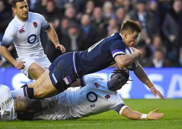 Opponents will now be focused on stopping Huw Jones, who is the best outside centre in the Six Nations. Picture: SNS