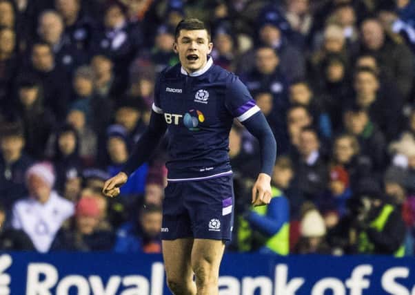 Blair Kinghorn made his Scotland debut as a replacement in the stunning Calcutta Cup win over England. Picture: Gary Hutchison/SNS/SRU
