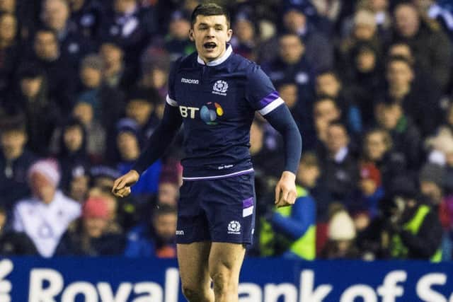 Blair Kinghorn made his Scotland debut as a replacement in the stunning Calcutta Cup win over England. Picture: Gary Hutchison/SNS/SRU