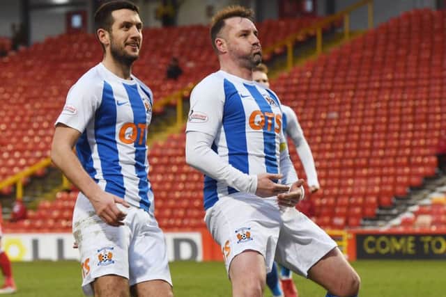 Kilmarnock's Kris Boyd celebrates after his equalising goal. Picture: SNS/Craig Williamson