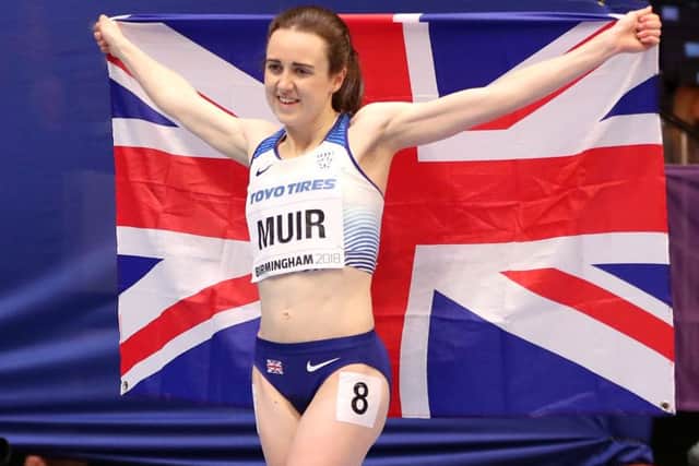 Great Britain's Laura Muir wins silver medal at the Woman's 1500 Metres Final during day three of the 2018 IAAF Indoor World Championships. Picture: Martin Rickett/PA Wire