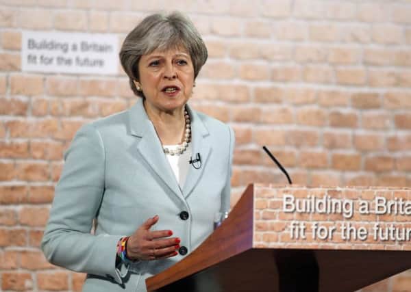 Prime Minister Theresa May during a speech in central London. Picture; PA