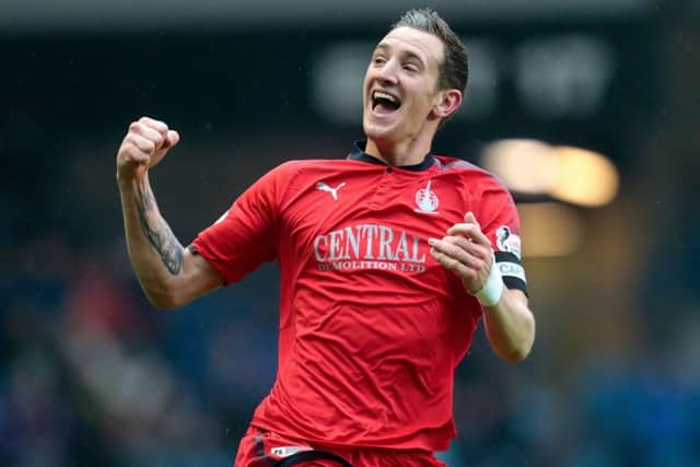Aaron Muirhead scored at both ends and was the source of some controversy at Ibrox. Picture: PA
