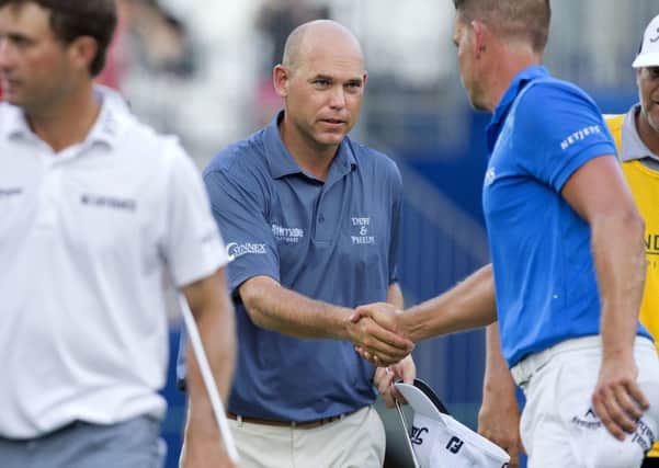 Bill Haas returns to golf this week at the Valspar Championship. He is playing for the first time since he was the passenger in a car accident that killed the driver in Los Angeles. Picture: Andrew Krech/News & Record via AP