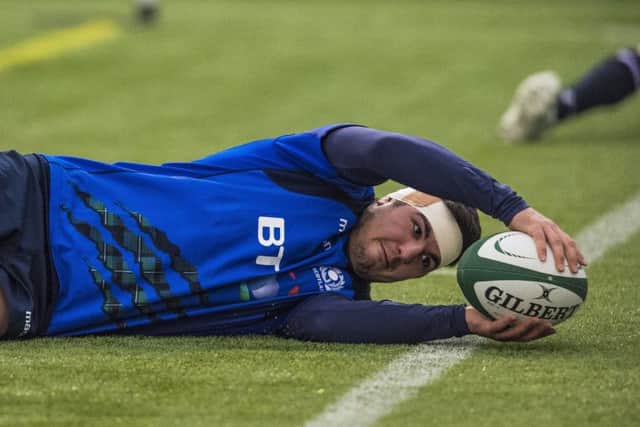 Scotland hooker Stuart McInally during a training session at Oriam. Picture: Gary Hutchison/SNS