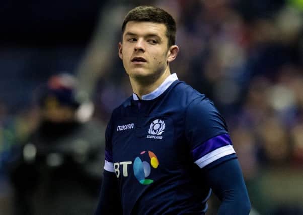 Blair Kinghorn has had a rapid rise, from playing down his chances of a Scotland call-up to starting against Ireland at the Aviva. Picture: SNS Group