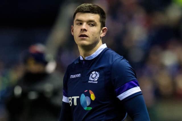 Blair Kinghorn has had a rapid rise, from playing down his chances of a Scotland call-up to starting against Ireland at the Aviva. Picture: SNS Group