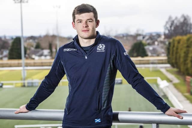 Blair Kinghorn at BT Murrayfield after being named on the wing in Gregor Townsend's starting XV for Scotland against Ireland in Dublin. Picture: Gary Hutchison/SNS