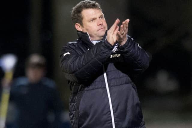Graeme Murty applauds the Rangers fans at Ibrox but to really win them over he will have to defeat Celtic. Picture: Craig Williamson/SNS