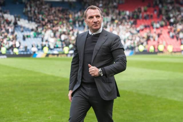 Celtic manager Brendan Rodgers has yet to lose to the Ibrox side. Picture: John Devlin