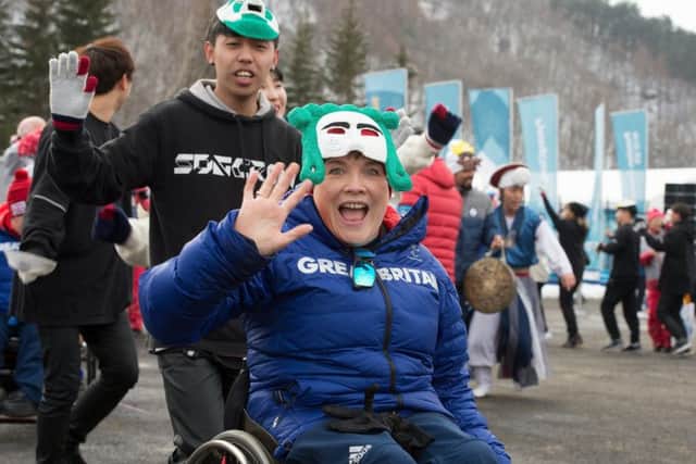 Great Britain wheelchair curling skip Aileen Neilson.