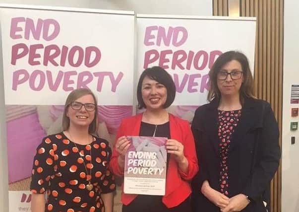 Labour MSP Monica Lennon, who has been campaigning to end period poverty, has said the time is right for Holyrood to pass legislation to tackle the problem. Picture: contributed