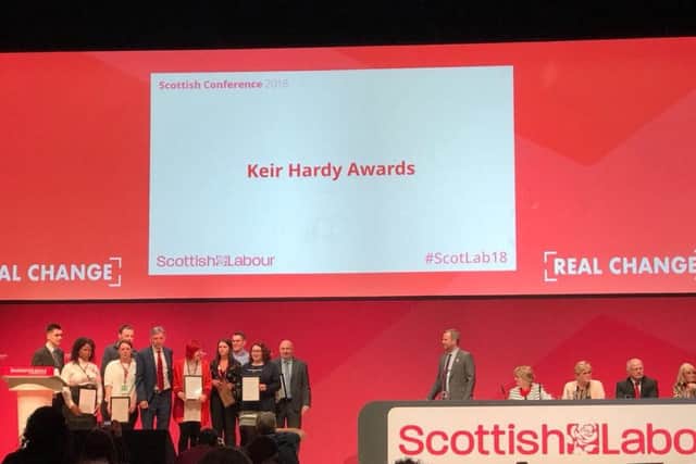 Scottish Labour misspelt the party founder's name 'Keir Hardy' at today's conference in Dundee