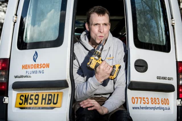 Andy Henderson, the 53-times capped Scotland centre, now runs his own plumbing business. Picture: John Devlin