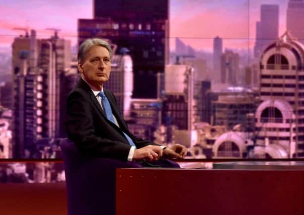 Philip Hammond told Andrew Marr he would keep a rein on spending. Picture: Jeff Overs/BBC/PA Wire