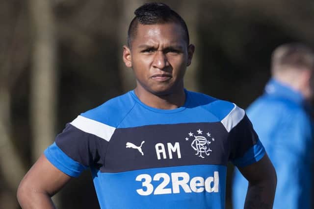Alfredo Morelos has to take his chances. Picture: SNS