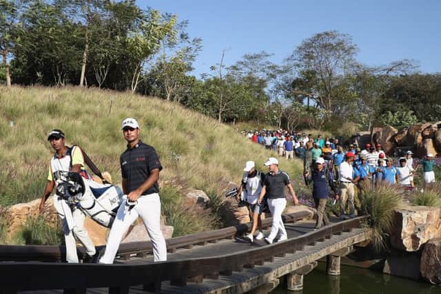 Shubhankar Sharma of India is joint leader.  Picture: Matthew Lewis/Getty Images