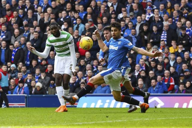 Celtic's Odsonne Edouard makes it 3-2. Picture: SNS/Rob Casey