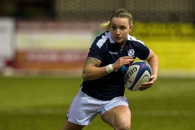 Scotland Women held on for victory after Chloe Rollie's brilliant solo try. Picture: SNS/SRU
