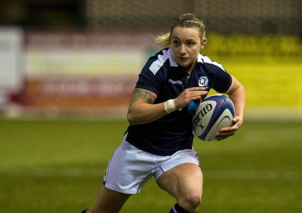 Scotland Women held on for victory after Chloe Rollie's brilliant solo try. Picture: SNS/SRU