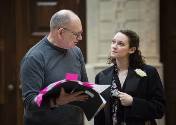 Jennifer France with director Antony McDonald in rehearsals for Scottish Opera's new production of Ariadne auf Naxos PIC: Richard Campbell