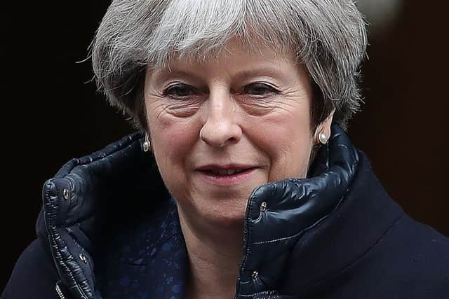Britain's Prime Minister Theresa May leaves from 10 Downing Street. Picture: Getty Images