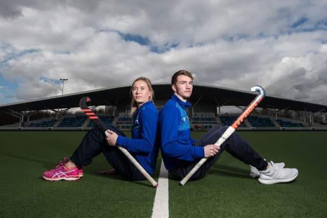 Scotland hockey players Rob Hardwood and Lucy Lanigan are heading to Gold Coast for the Commonwealth Games. Picture: John Devlin
