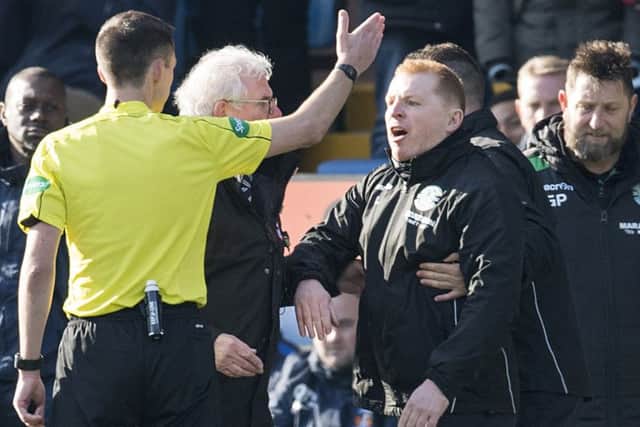 Neil Lennon clashed with Kevin Clancy at Rugby Park