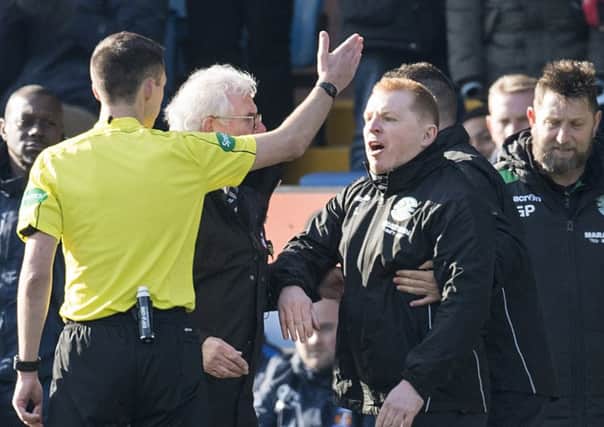 Neil Lennon clashed with Kevin Clancy at Rugby Park