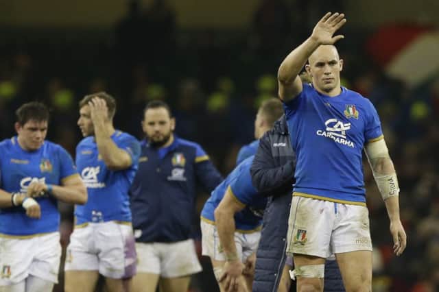 Sergio Parisse will captain Italy on his 134th appearance. Picture: AP
