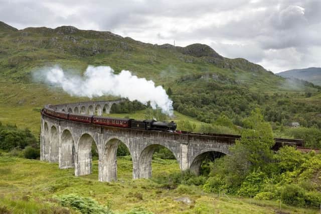 The Glenfinnan aqueduct has featured in many Harry Potter movies. Picture: JP