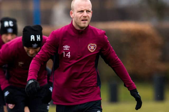 Steven Naismith is on loan at Hearts from Norwich City. Picture: Ross Parker/SNS