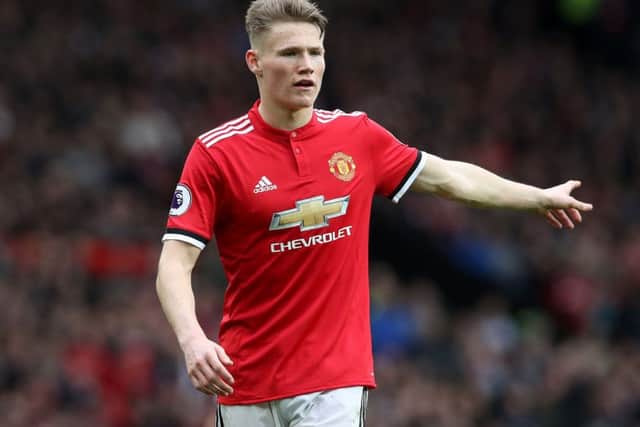 File photo dated 10-03-2018 of Manchester United's Scott McTominay. PRESS ASSOCIATION Photo. Issue date: Monday March 12, 2018. Manchester United midfielder Scott McTominay has been called into the Scotland senior squad for the friendlies against Costa Rica and Hungary, the Scottish Football Association has announced. See PA story SOCCER Scotland. Photo credit should read Martin Rickett/PA Wire
